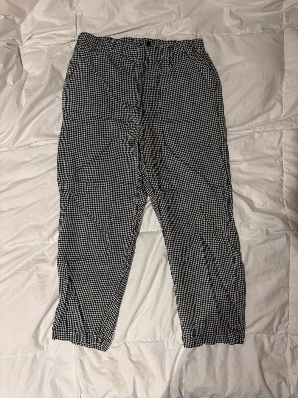 Quince Black and White Gingham Linen Women’s Pants